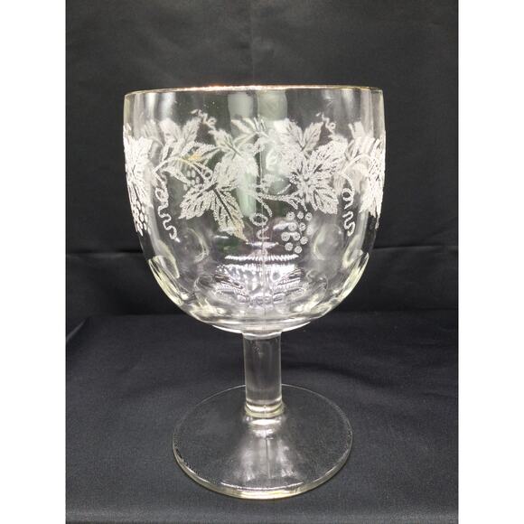 Bartlett Collins 806 Clear Gold Trimmed Water Goblet - Picture 3 of 7